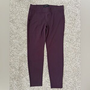 Liverpool LA Reese Seamed Ponte‎ Knit Pull On Legging Pants Size 12/31 Aubergine